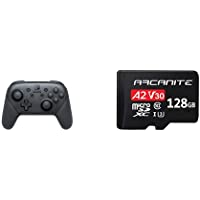 Nintendo Switch- Mando Pro Controller- Con Cable USB + ARCANITE- Tarjeta de memoria microSDXC de 128 GB con adaptador SD…